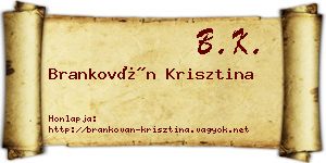 Brankován Krisztina névjegykártya